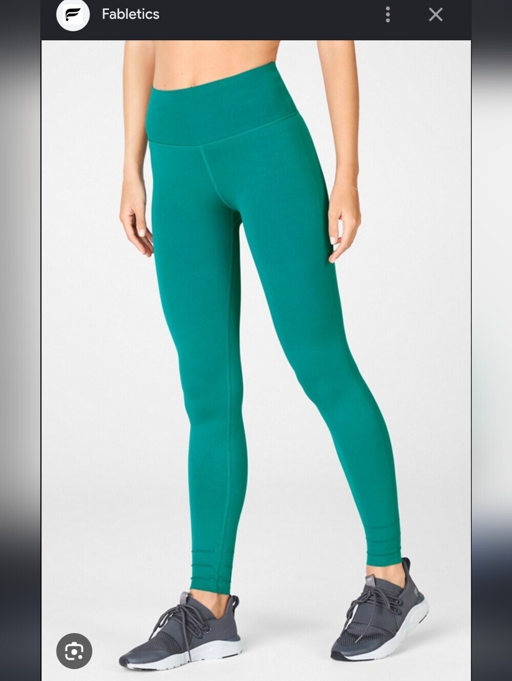 NWT Fabletics High Waisted Sculpt Knit Performance Classic Legging Green sz L.